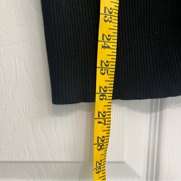 Bogari Black V-Neck Button Front & Sleeve Women's Cardigan Sweater Shirt Top - Picture 5 of 10